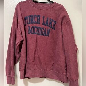 Burgundy Red Crewneck Sweatshirt Size Medium